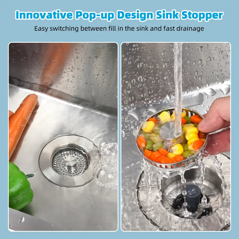 Upgraded 3-in-1 Sink Drain Strainer & Stopper VIP