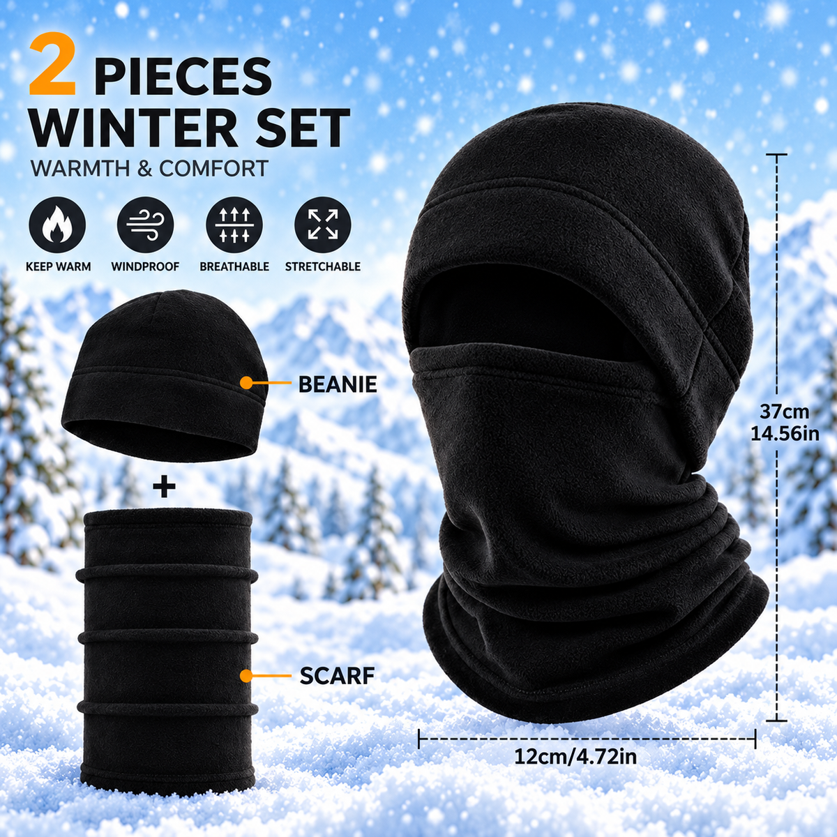 2-Piece Windproof All In One Set