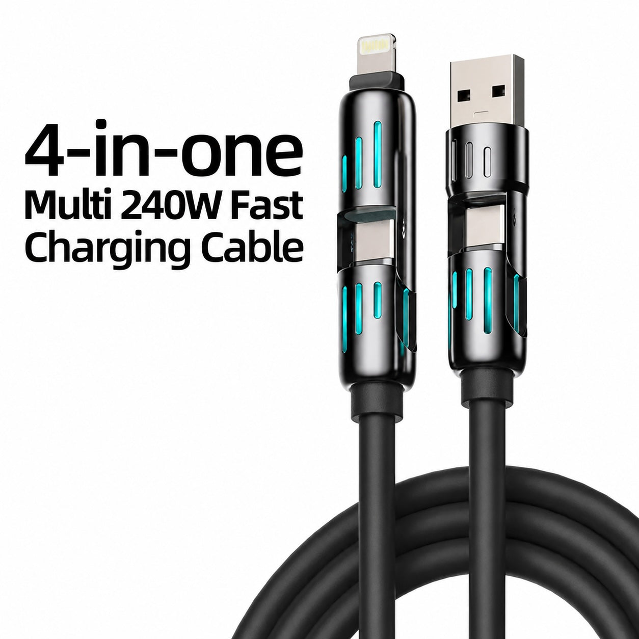 4-in-1 Universal 240W Fast Charging Cable