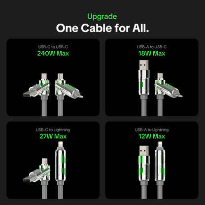 4-in-1 Universal 240W Fast Charging Cable