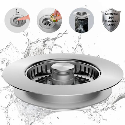 Upgraded 3-in-1 Sink Drain Strainer & Stopper VIP