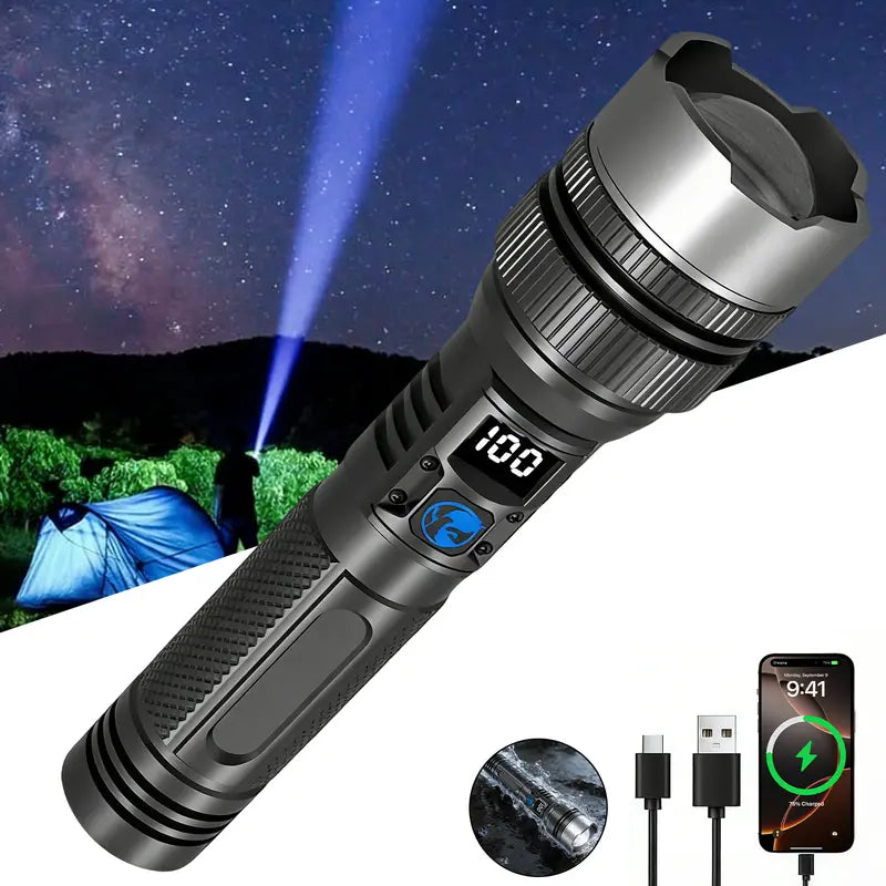2-in-1 Strong Flashlight + Power Bank