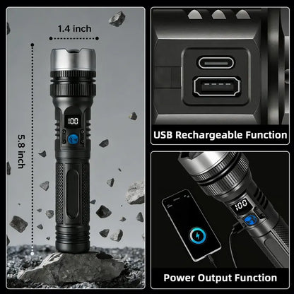 2-in-1 Strong Flashlight + Power Bank