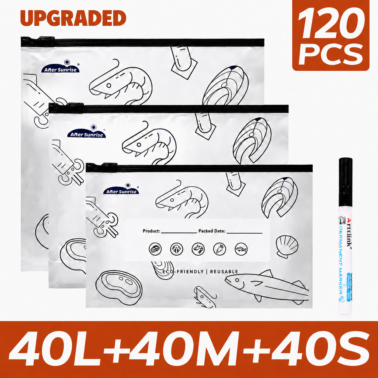 Reusable Aluminum Foil Sealable Food Storage Bags