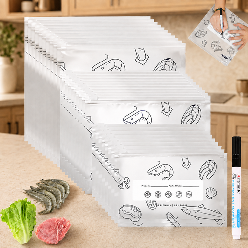 Reusable Aluminum Foil Sealable Food Storage Bags