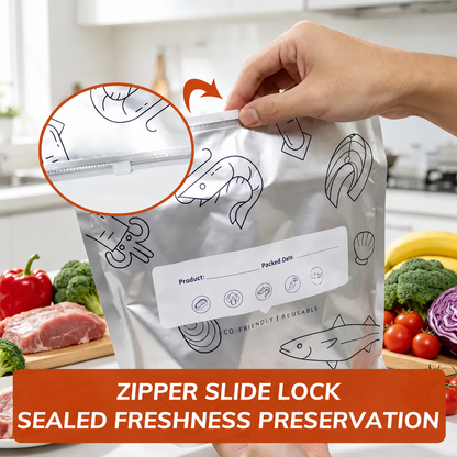Reusable Aluminum Foil Sealable Food Storage Bags