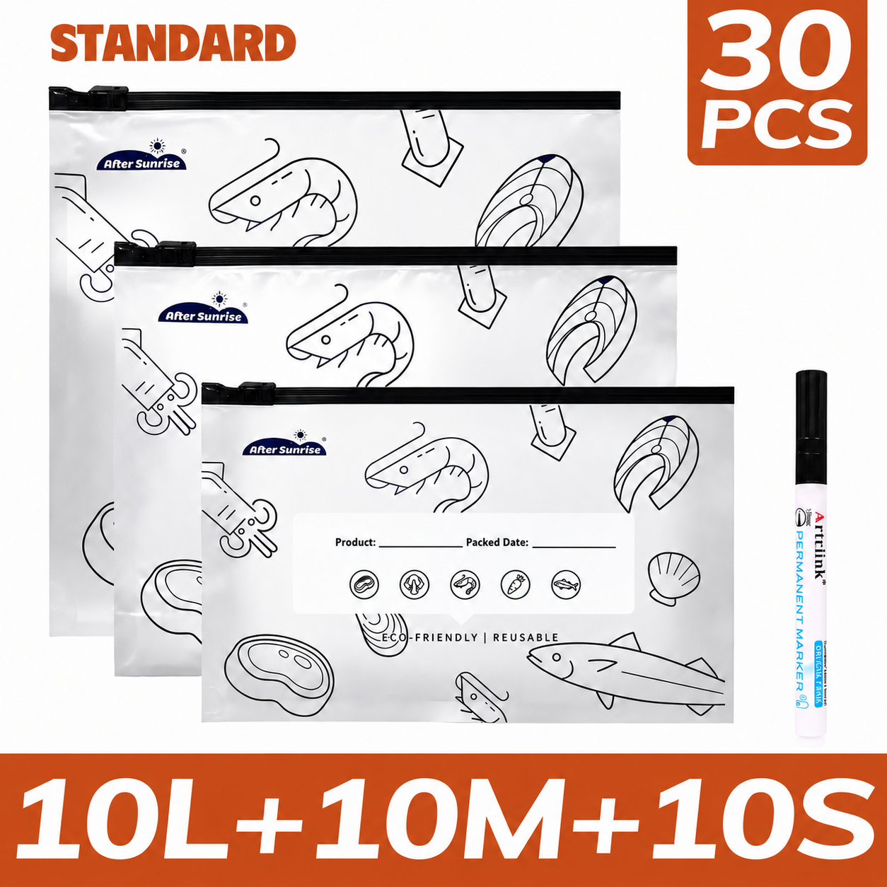 Reusable Aluminum Foil Sealable Food Storage Bags