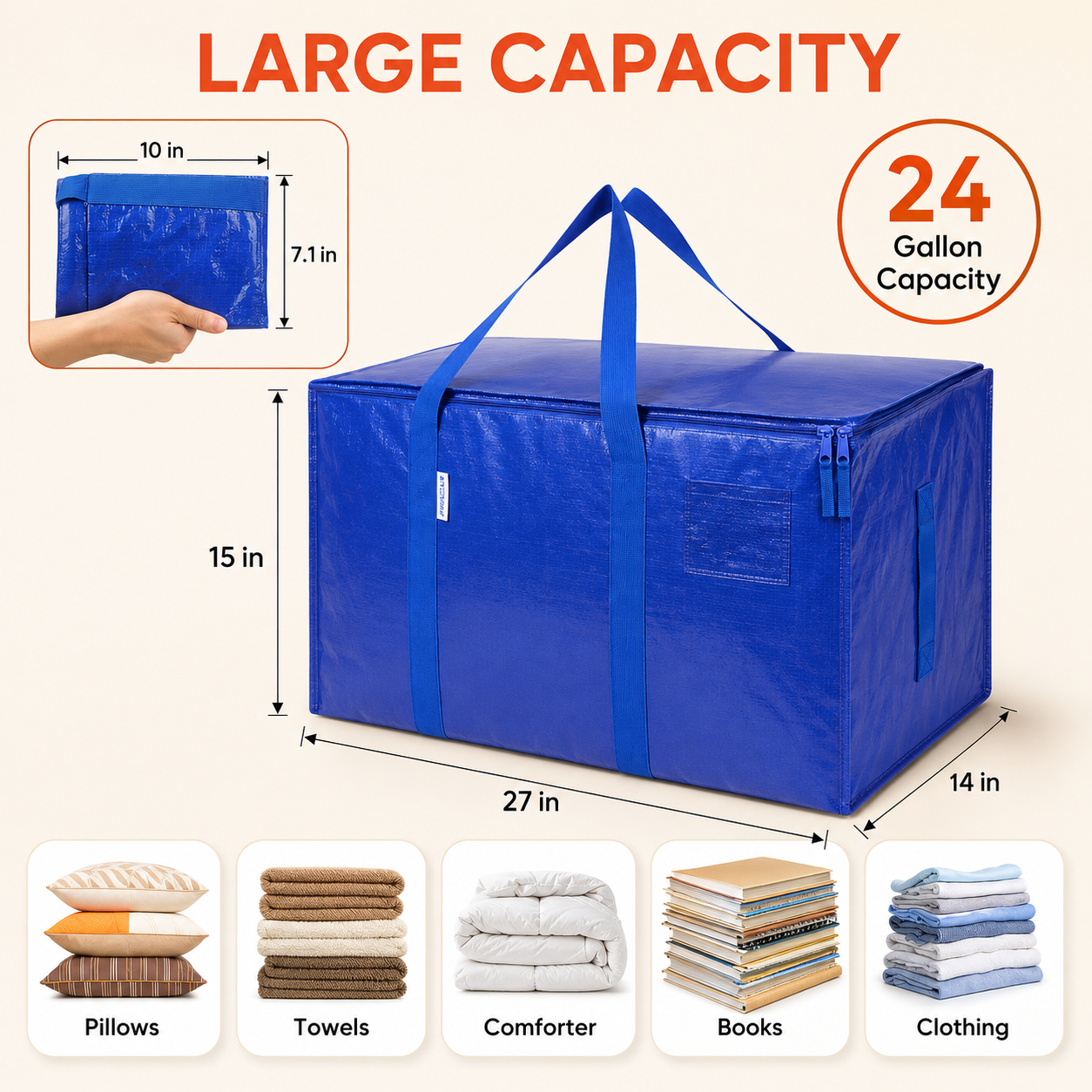 Heavy Duty XXL Moving Bag With Wrap-Around Handles