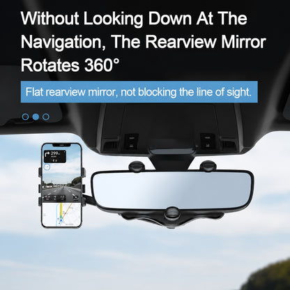 360° Rearview Mirror Phone Holder