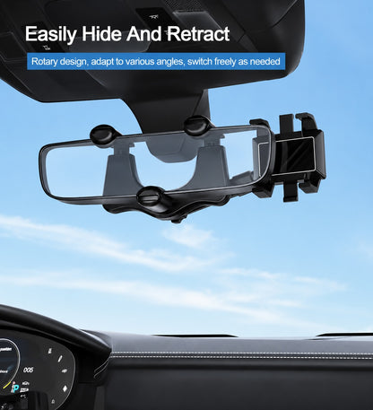 360° Rearview Mirror Phone Holder