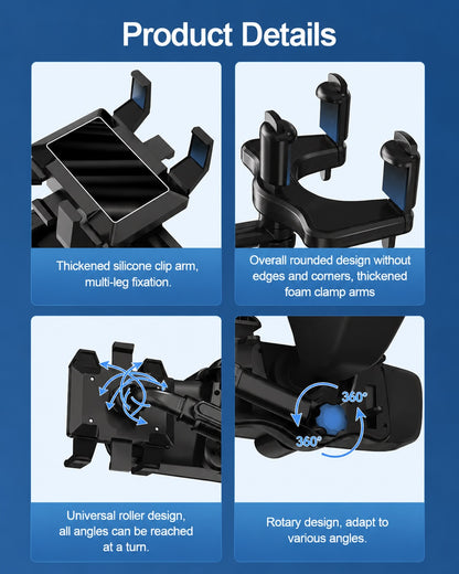 360° Rearview Mirror Phone Holder