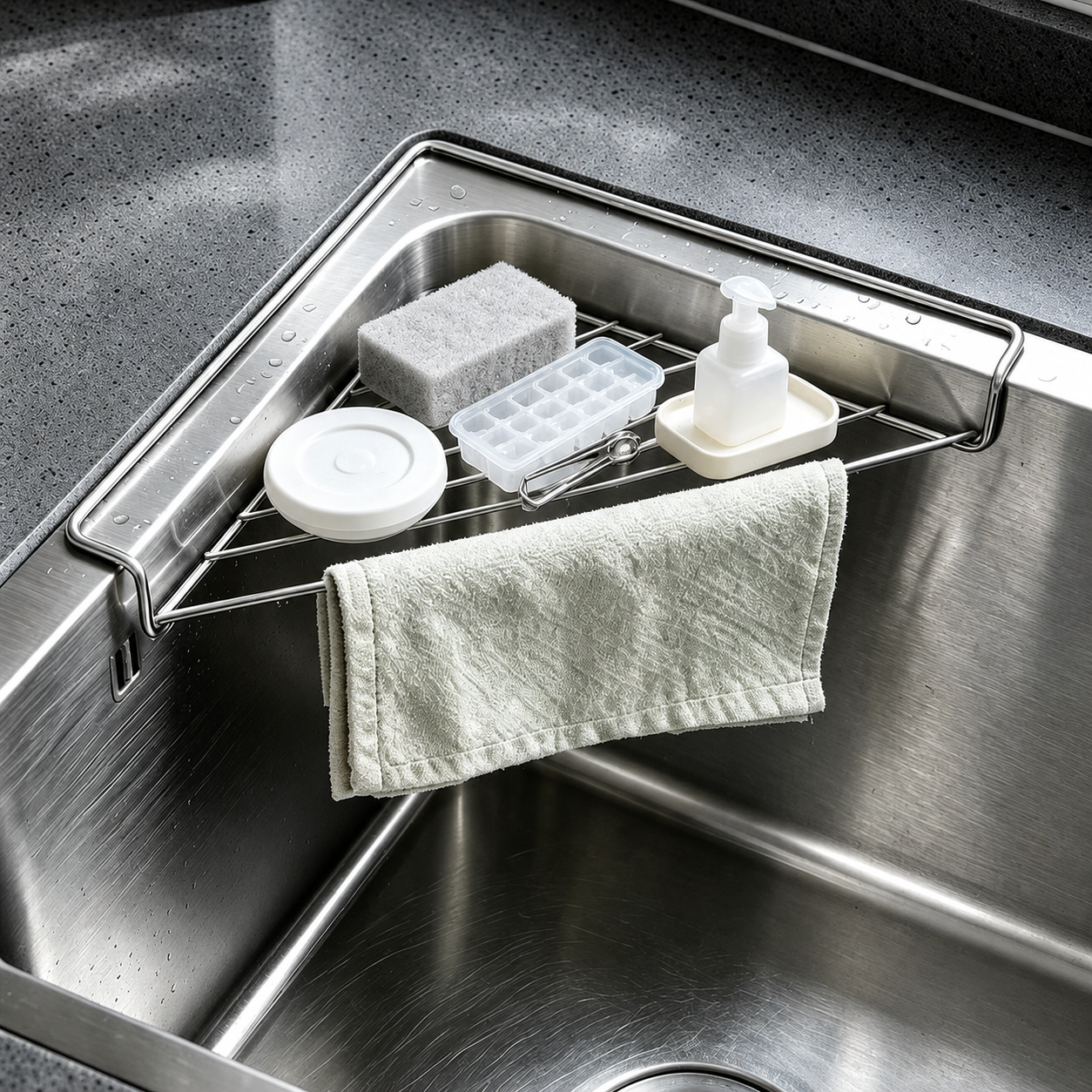 Corner Sink Shelf Drying Rack