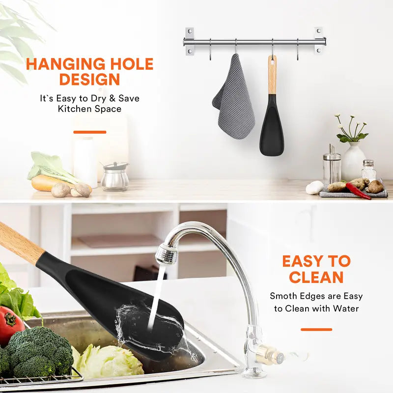 Premium Multi-Functional Silicone Cooking Spoon & Spatula
