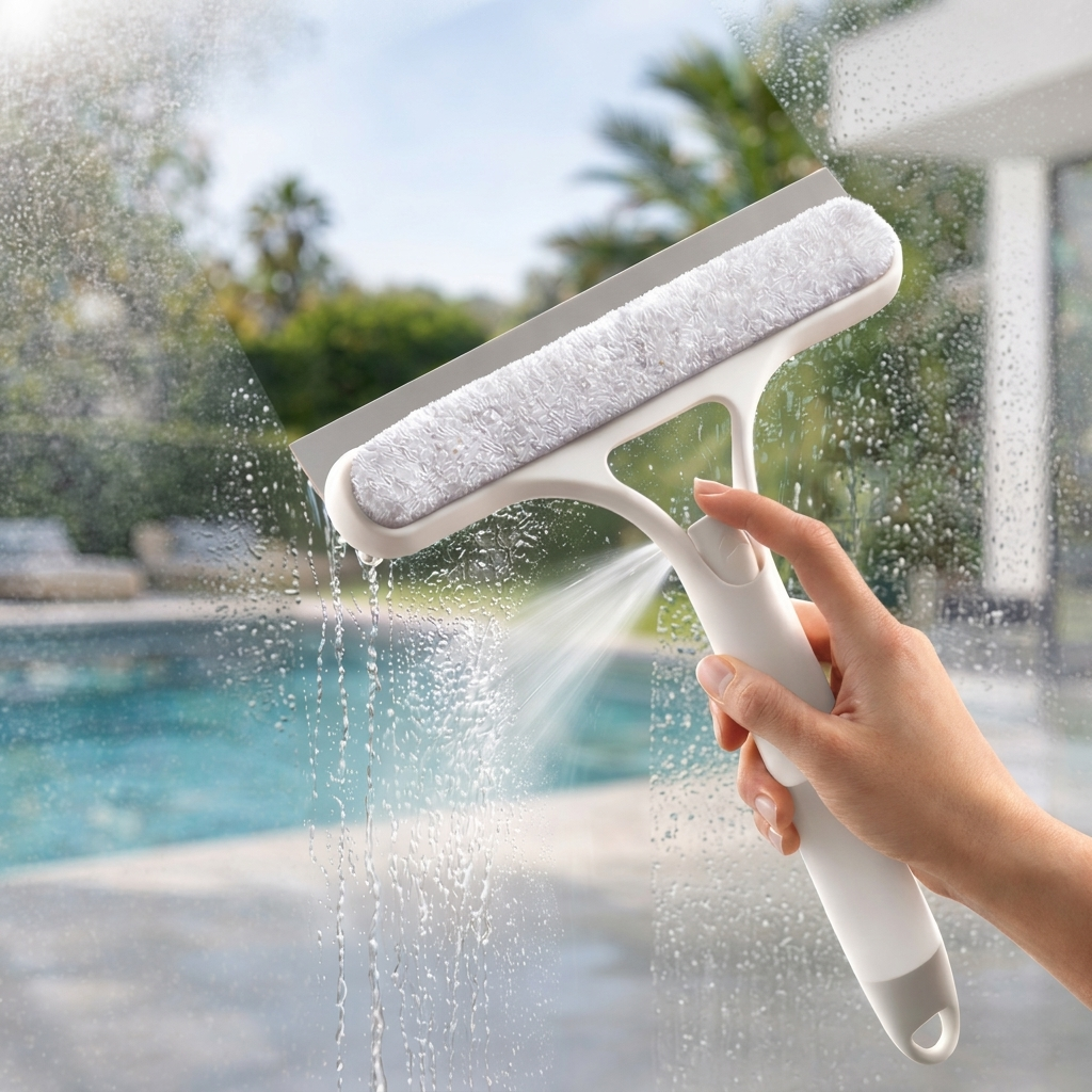 3-in-1 Squeegee & Scrubber with Spray VIP