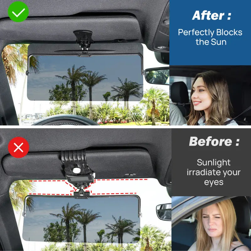 Universal Anti-Glare Polarized Sun Visor Extender