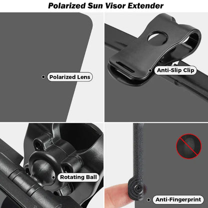Universal Anti-Glare Polarized Sun Visor Extender