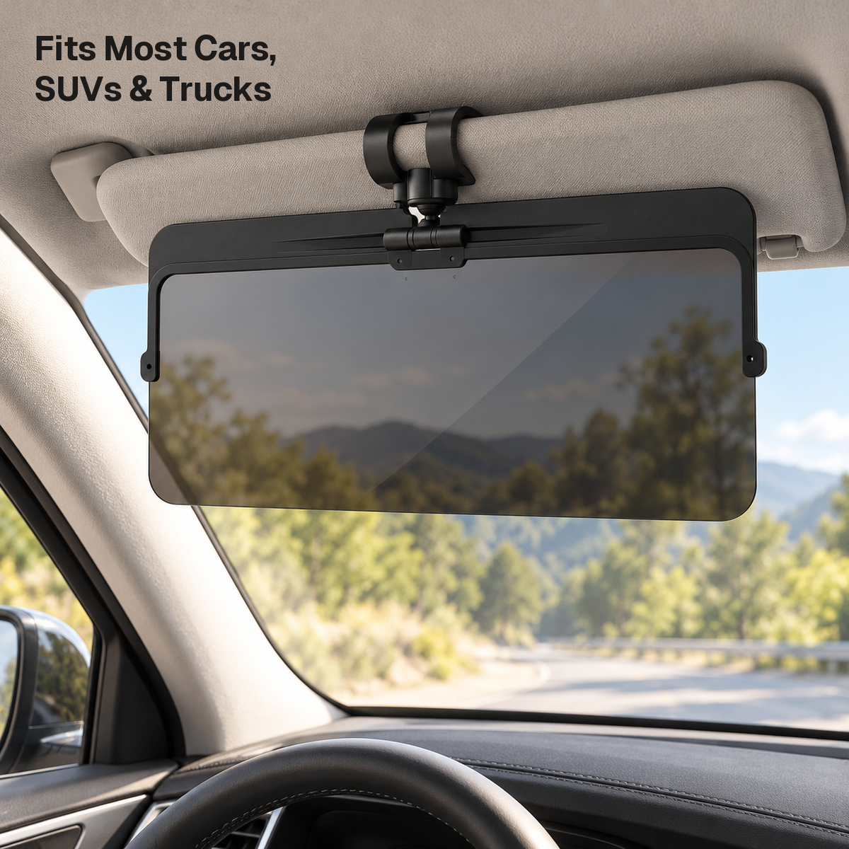 Universal Anti-Glare Polarized Sun Visor Extender