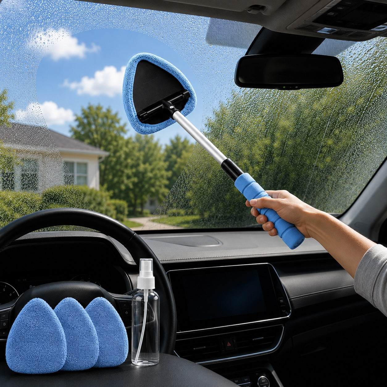Extendable Windshield Cleaning Tool Kit