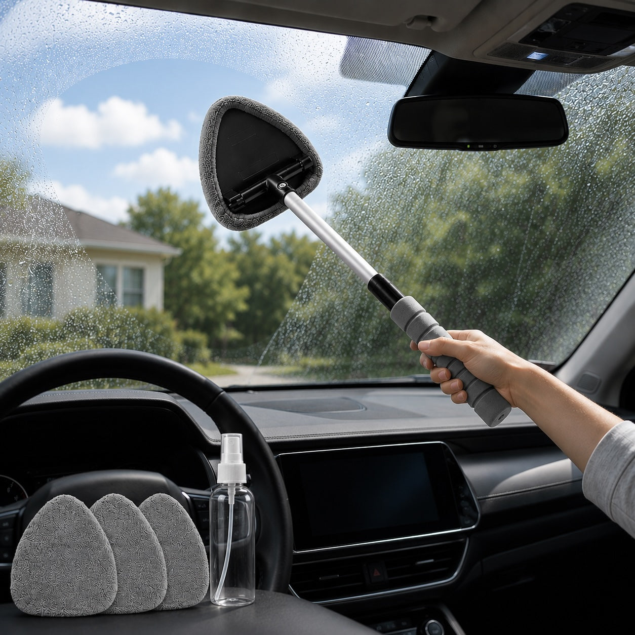 Extendable Windshield Cleaning Tool Kit