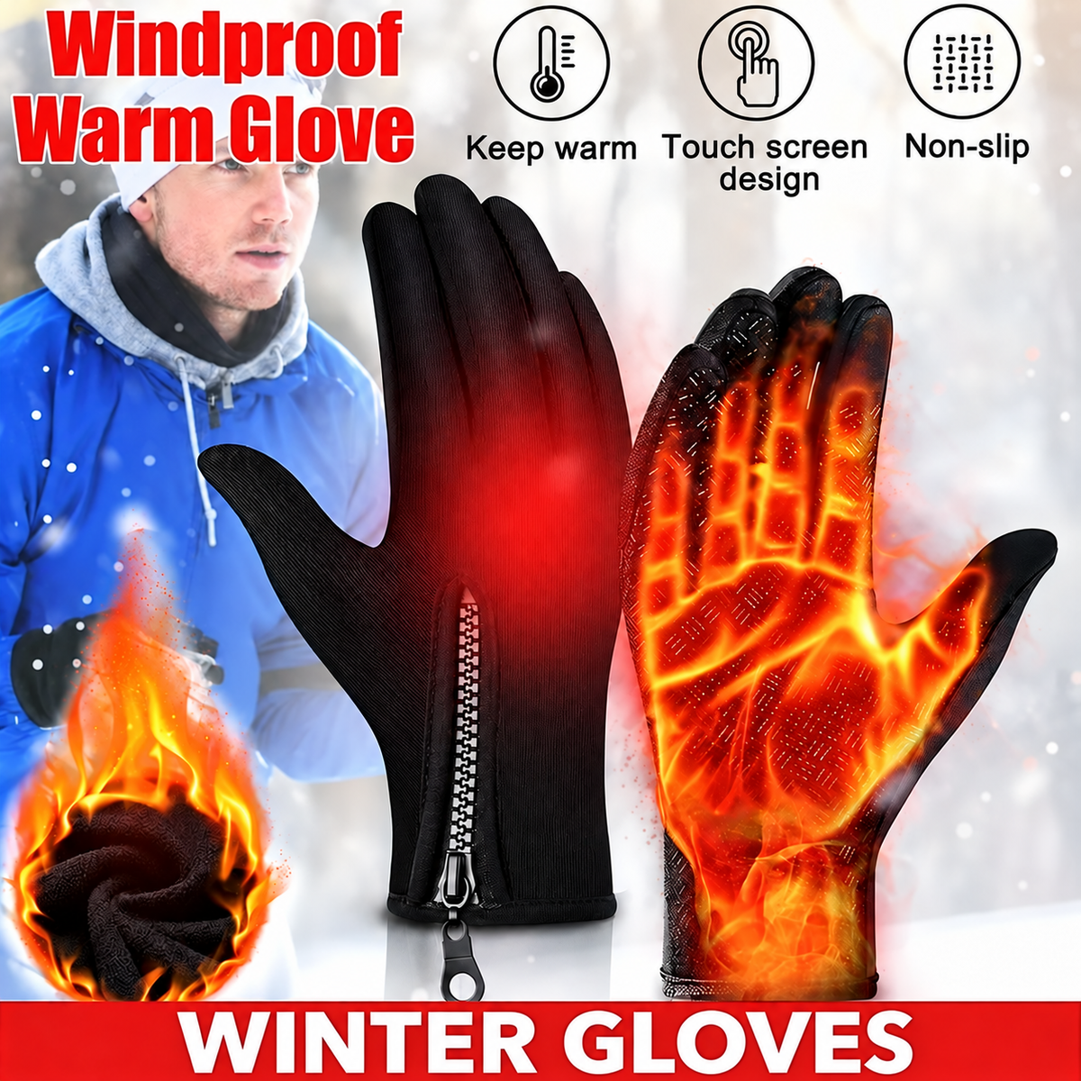 Thermal Touchscreen Winter Gloves